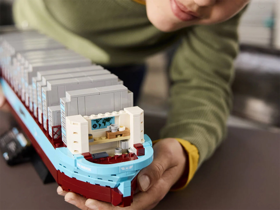 Maersk’s Dual-Fuel Container Ship Reimagined as One of LEGO’s Largest Builds