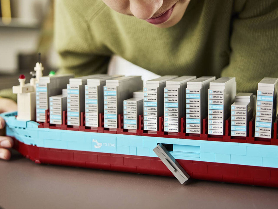 Maersk’s Dual-Fuel Container Ship Reimagined as One of LEGO’s Largest Builds