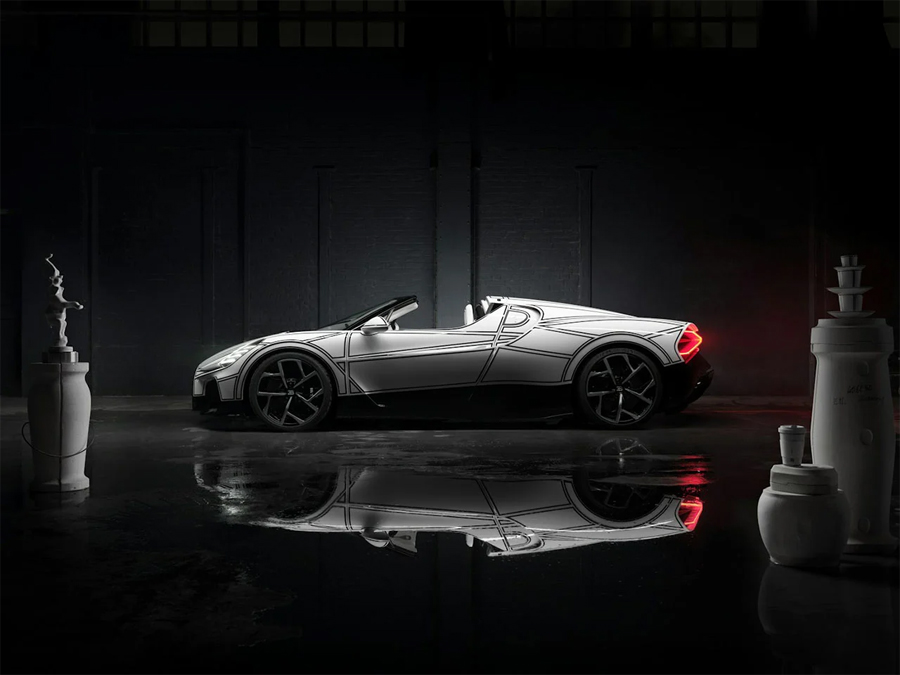 Bugatti's One-Off W16 Mistral Blanc Éternel Is a Rolling Work of Art