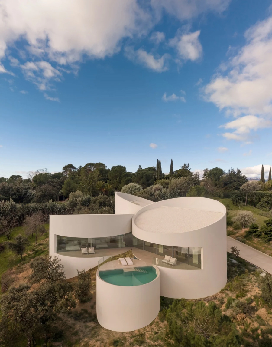 This Madrid House Is Built Around Five Interlocking Cylinders