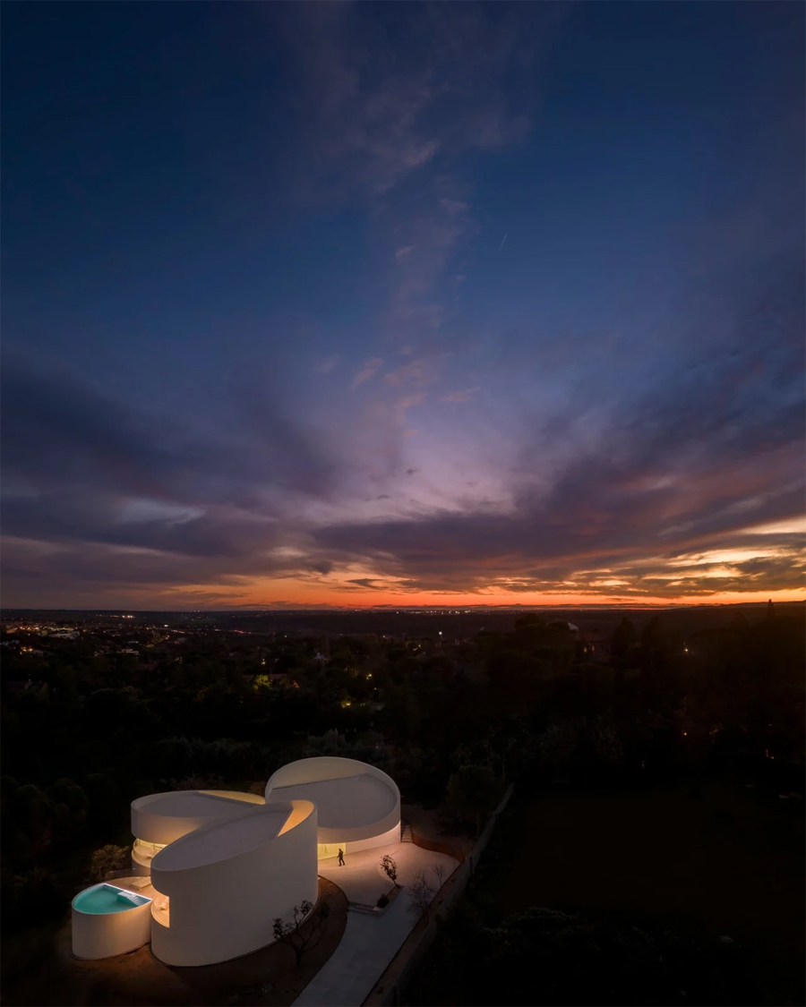 This Madrid House Is Built Around Five Interlocking Cylinders