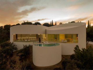 This Madrid House Is Built Around Five Interlocking Cylinders