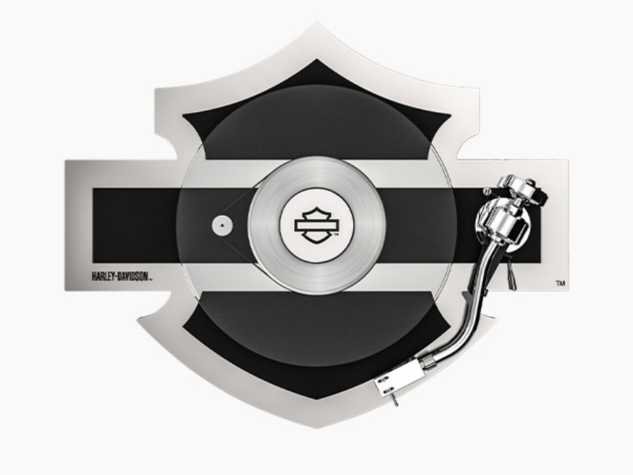 Harley-Davidson's New $3,299 Turntable Is Shaped Like Its Iconic Logo Harley-Davidson's New $3,299 Turntable Is Shaped Like Its Iconic Logo