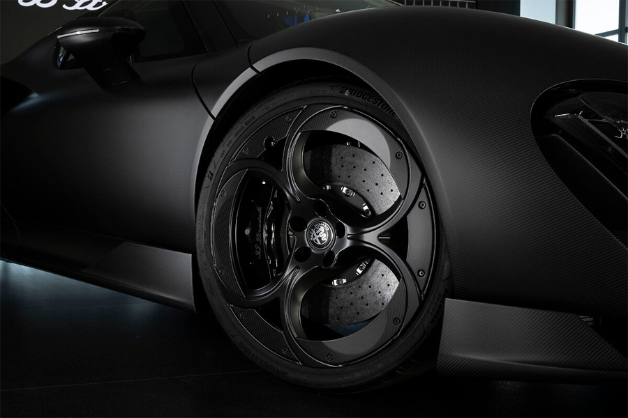 Alfa Romeo 33 Stradale Perla Nera Is a One-Off Supercar With a Bare Carbon Body