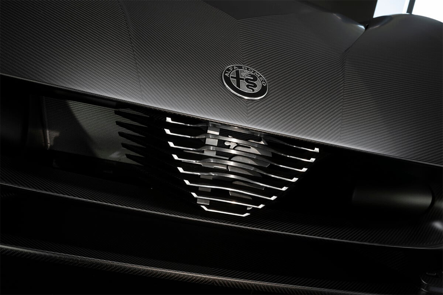 Alfa Romeo 33 Stradale Perla Nera Is a One-Off Supercar With a Bare Carbon Body