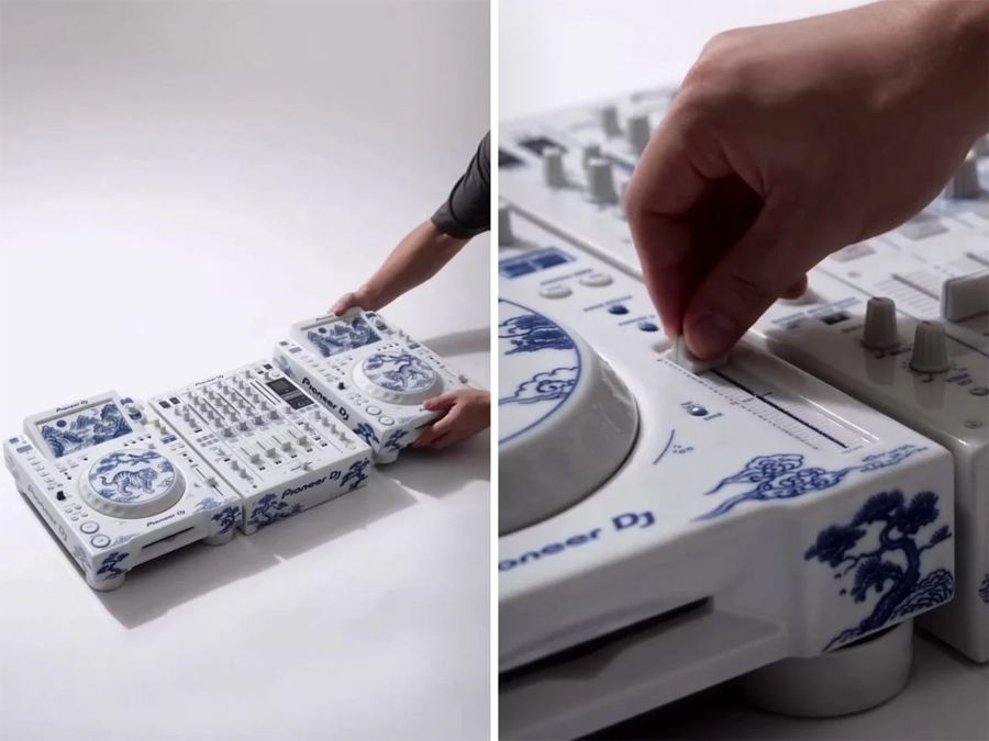 This Porcelain Pioneer DJ Setup Turns Club Equipment Into Korean Folk Art