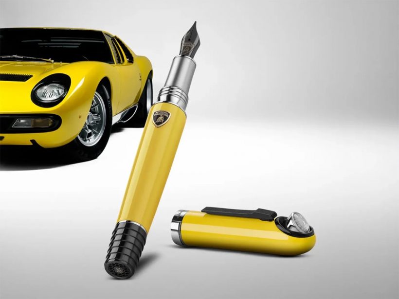Lamborghini Miura Fountain Pen Turns an Iconic Pop-Up Headlight Into a Working Mechanism