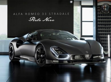 Alfa Romeo 33 Stradale Perla Nera Is a One-Off Supercar With a Bare Carbon Body