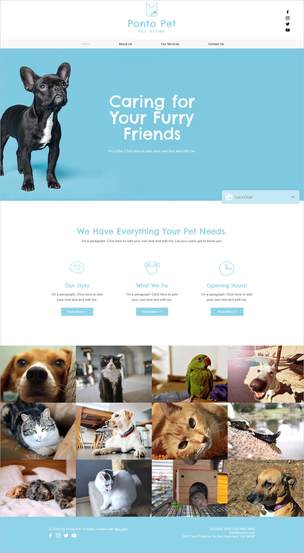 Free Pet Care HTML5 Template