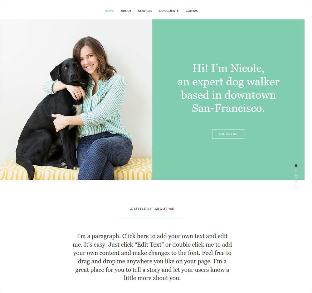 Free Dog Walker HTML5 Template