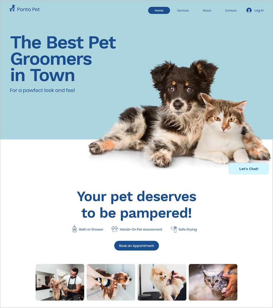 Free Pet Care Provider Website Template