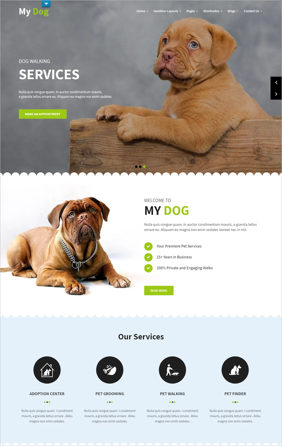 Free My Dog Lite WordPress theme