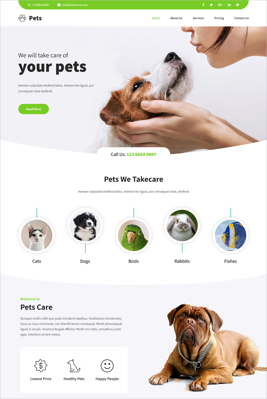 Free Ele Pet Lite WordPress Theme