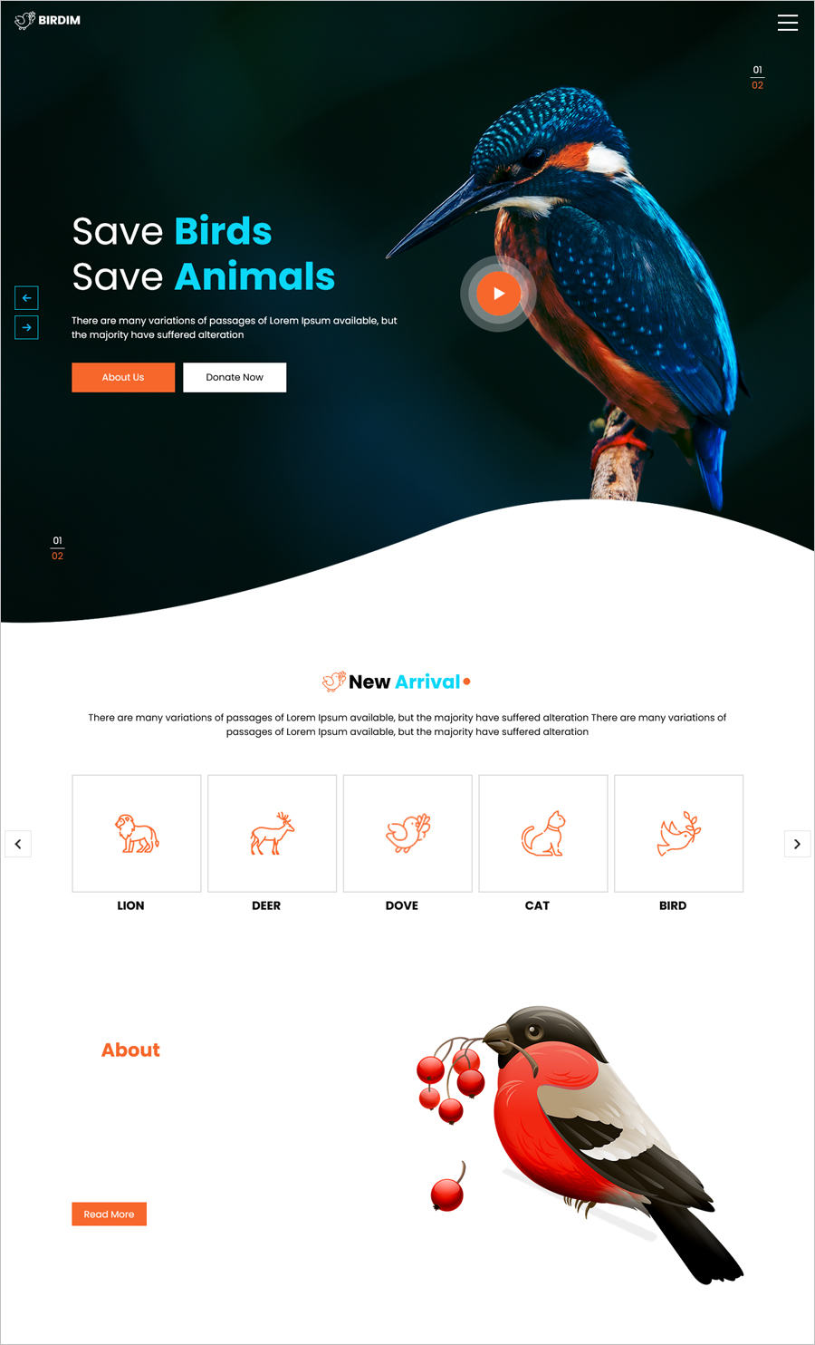 Free Bird Care HTML Template