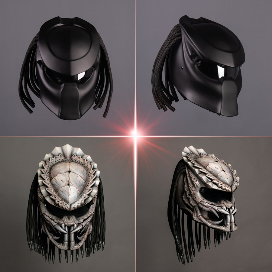 Predator Motorcycle Helmet by Nitrinos