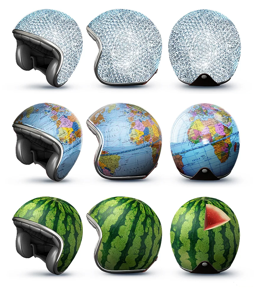 Creative Motorcycle Helmet Designs by GOOD