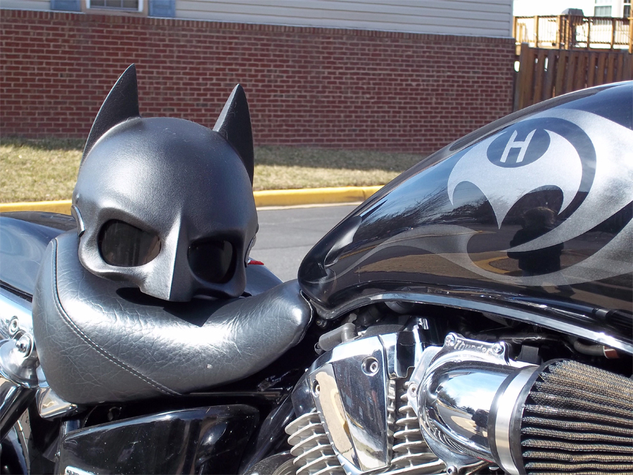 Batman Motorcycle Helmet from Devil Tail Designs