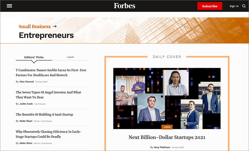 Forbes: Entrepreneurs