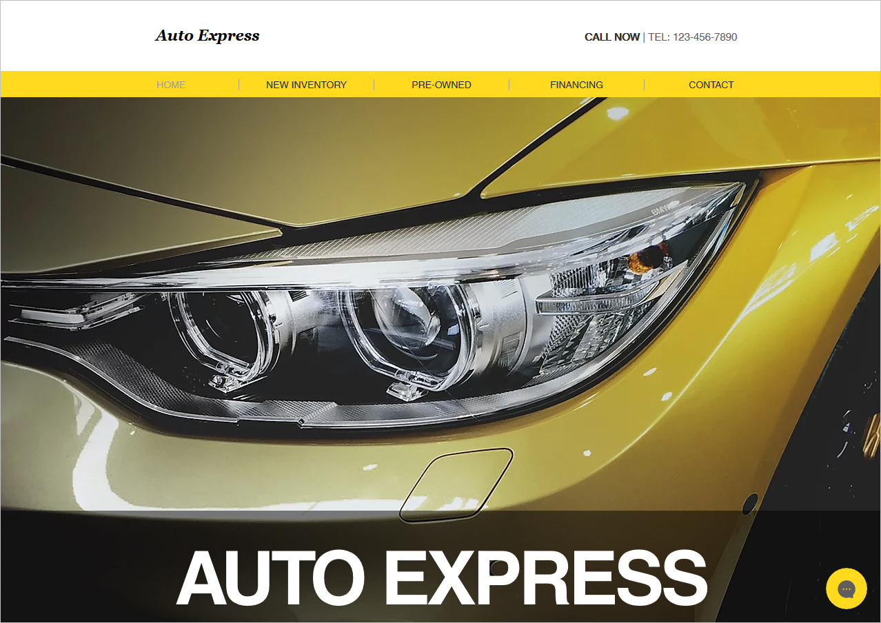 Auto Express - Templat Situs Web Showroom Mobil Gratis