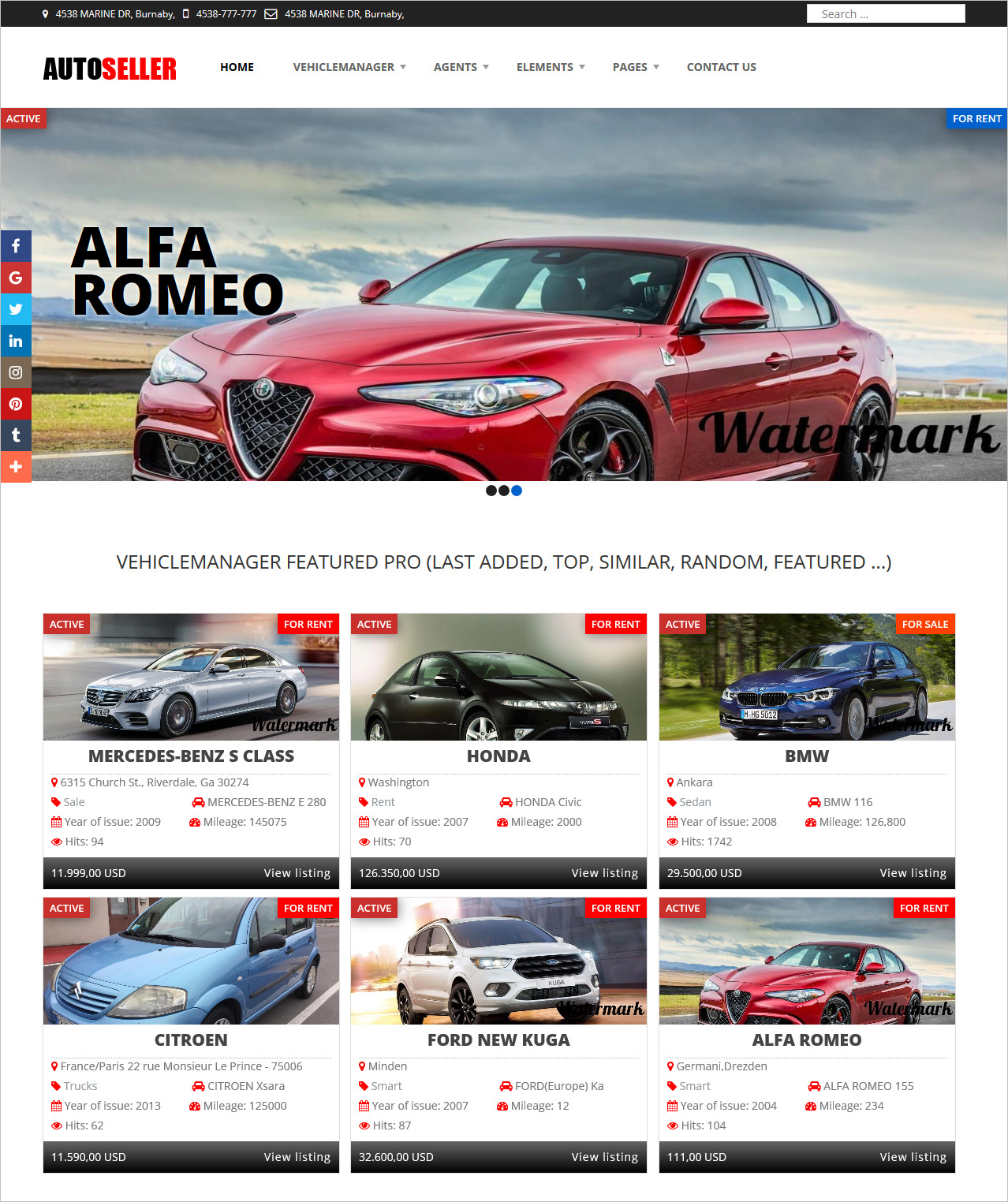 Free Car Dealer Joomla Theme