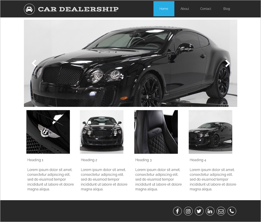 Teplate Situs Web Dealer Mobil Gratis