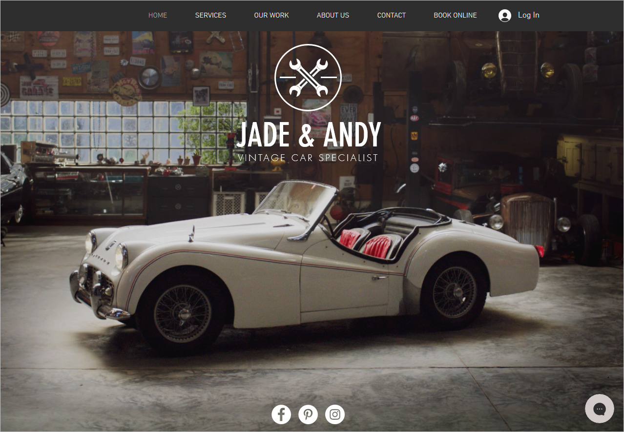 Free Vintage Car Garage Template