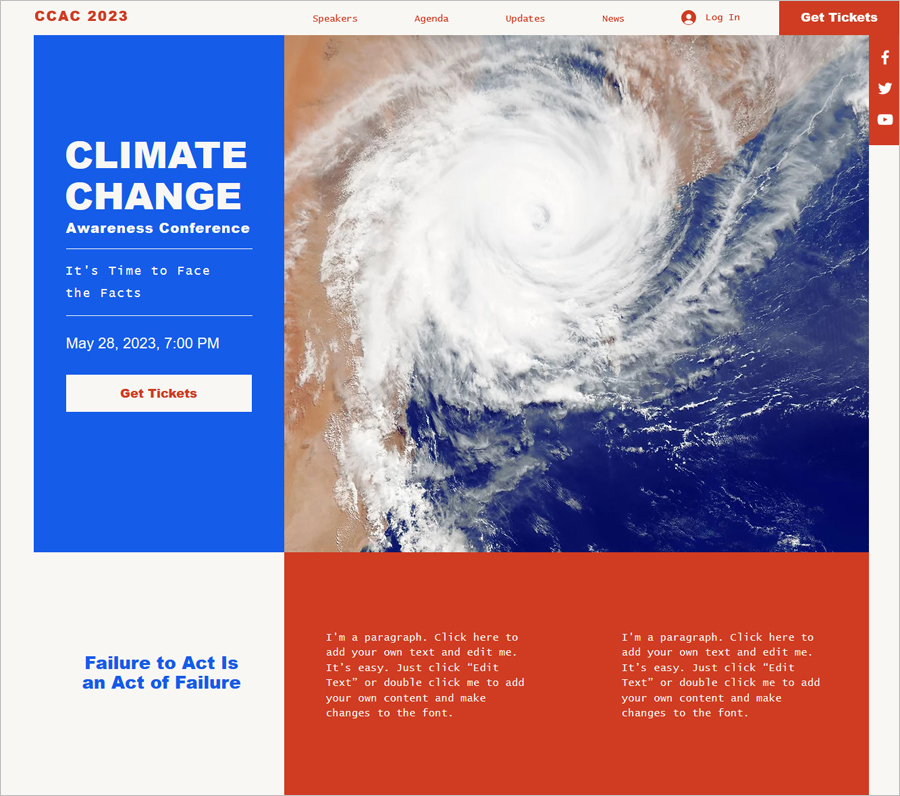 Free Climate Change Conference Website Template