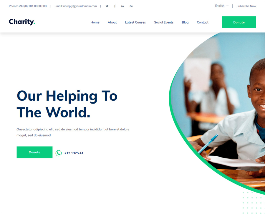 Free Charity WordPress Theme