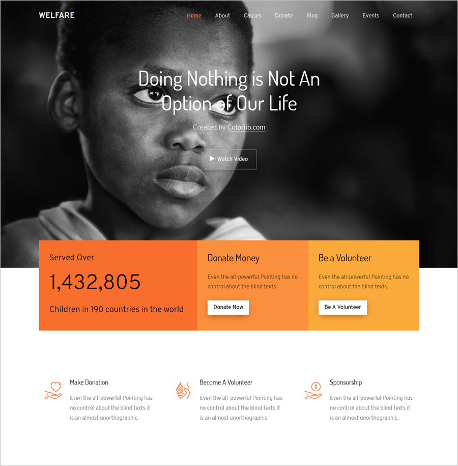 Free Welfare WordPress Theme