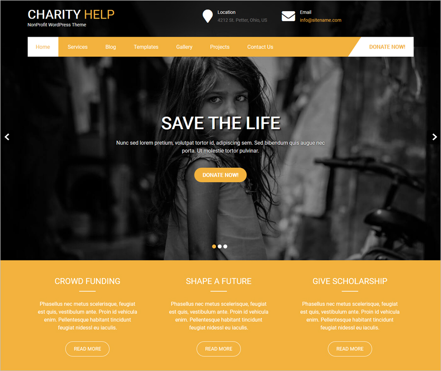 Free Non Profit WordPress Theme