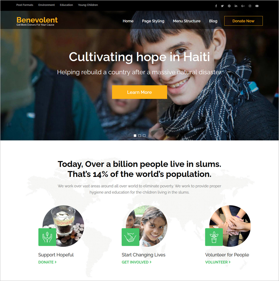 Free Benevolent WordPress Theme