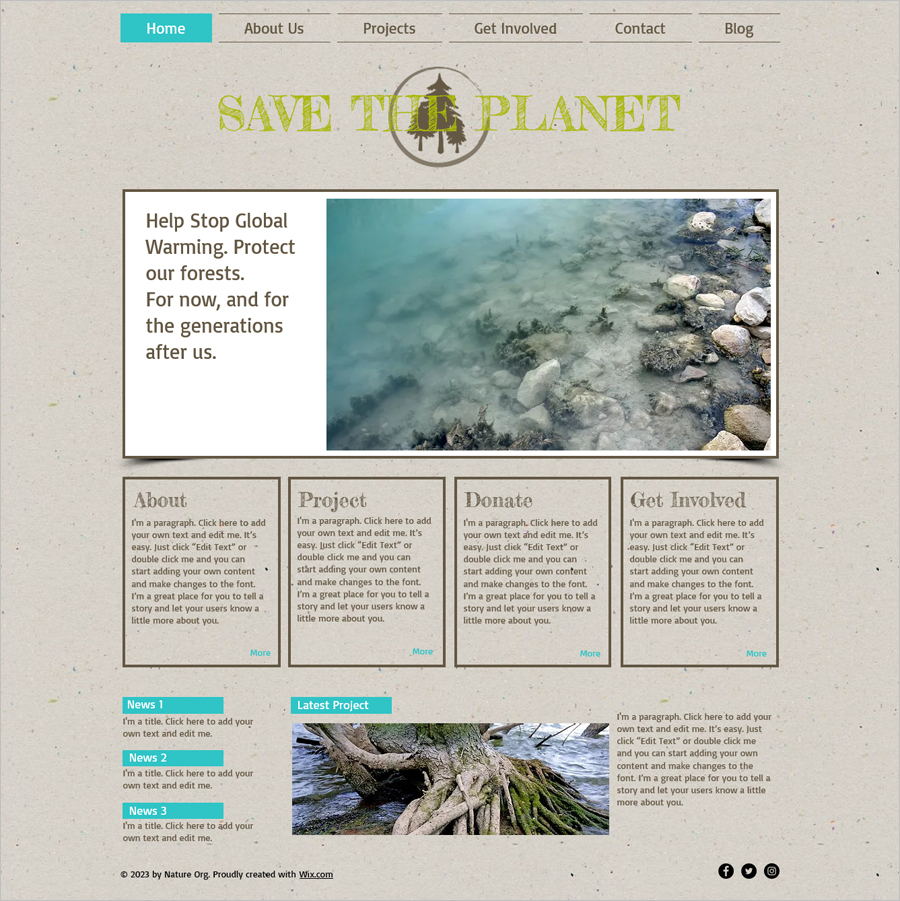 Free Nature Org Website Template