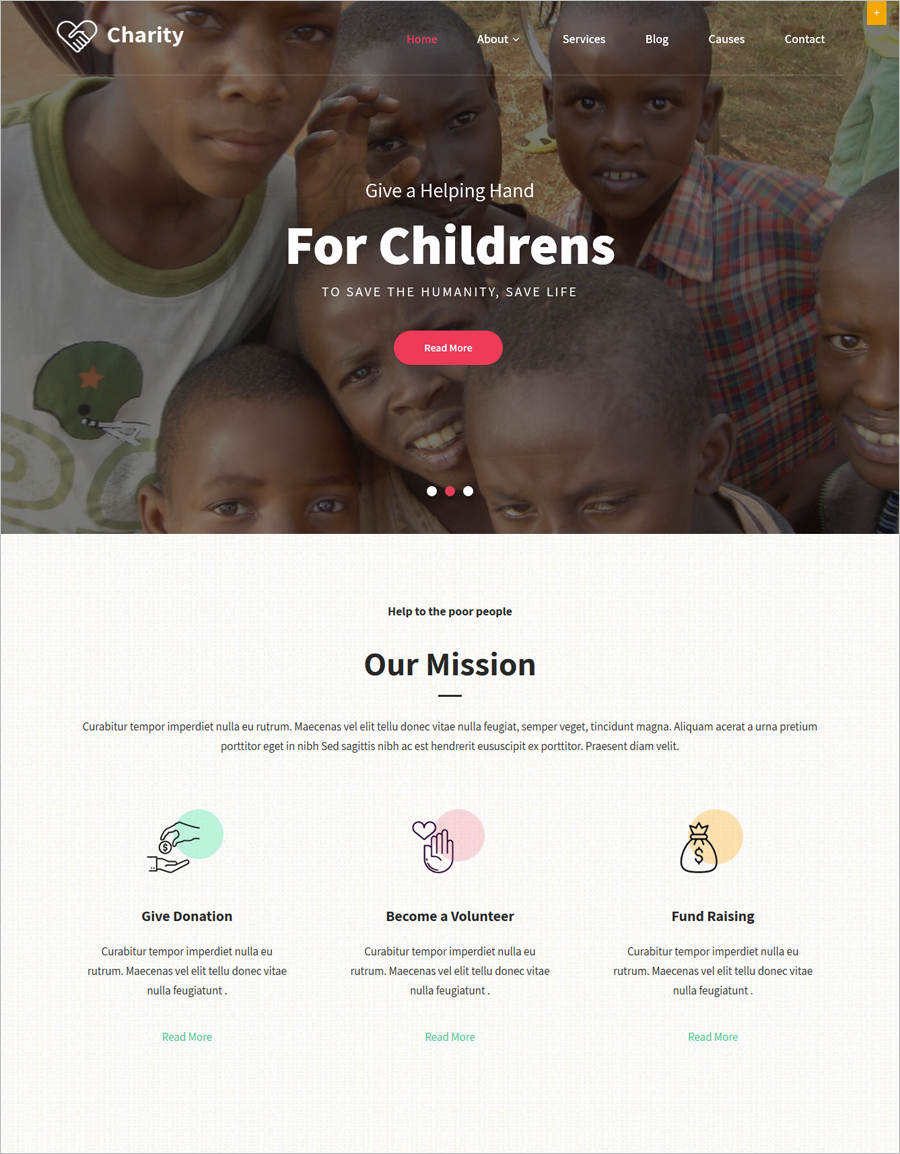 Free Fundraising WordPress Theme