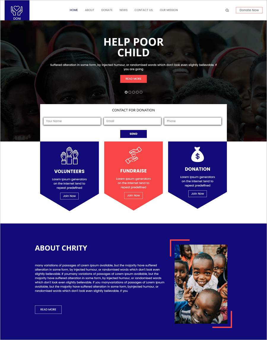 Free Charity CSS Template