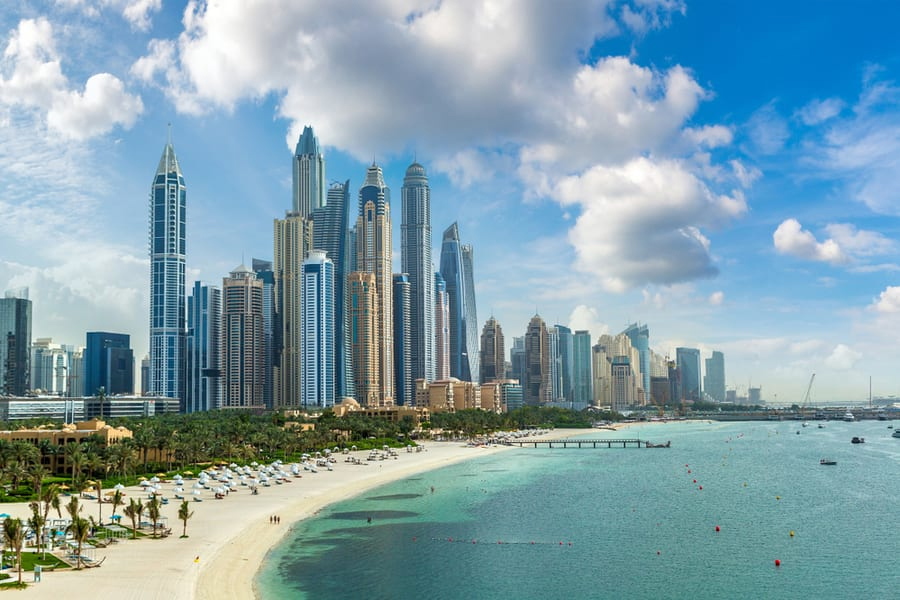 Marina Beach in Dubai