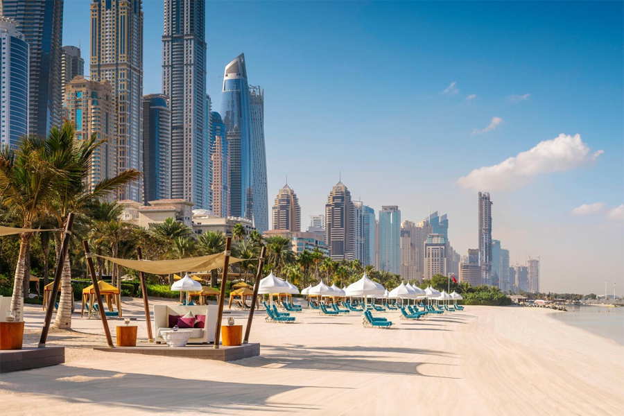 Marina Beach in Dubai