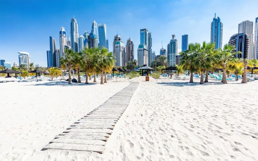 Marina Beach in Dubai