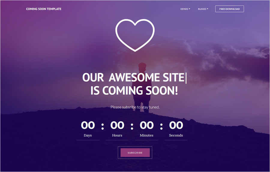 Free Responsive Coming Soon Template