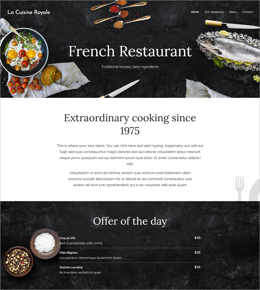Free French Restaurant Theme