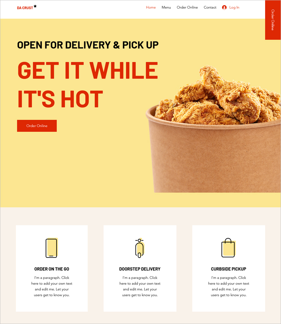 Free Fast Food Restaurant Website Template