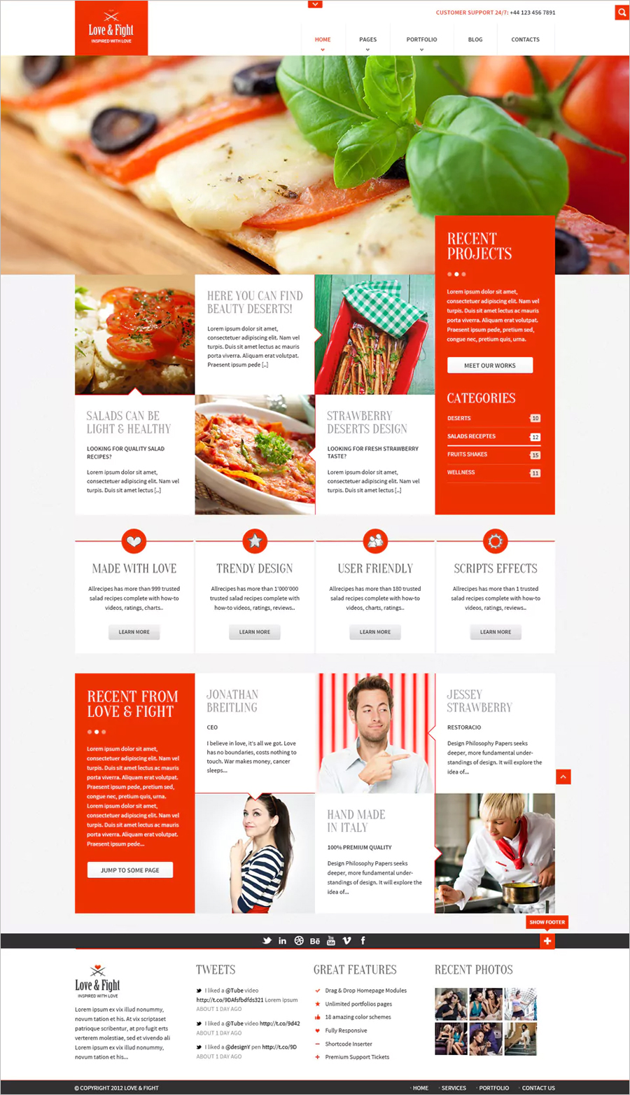 Free Restaurant Responsive Web Template