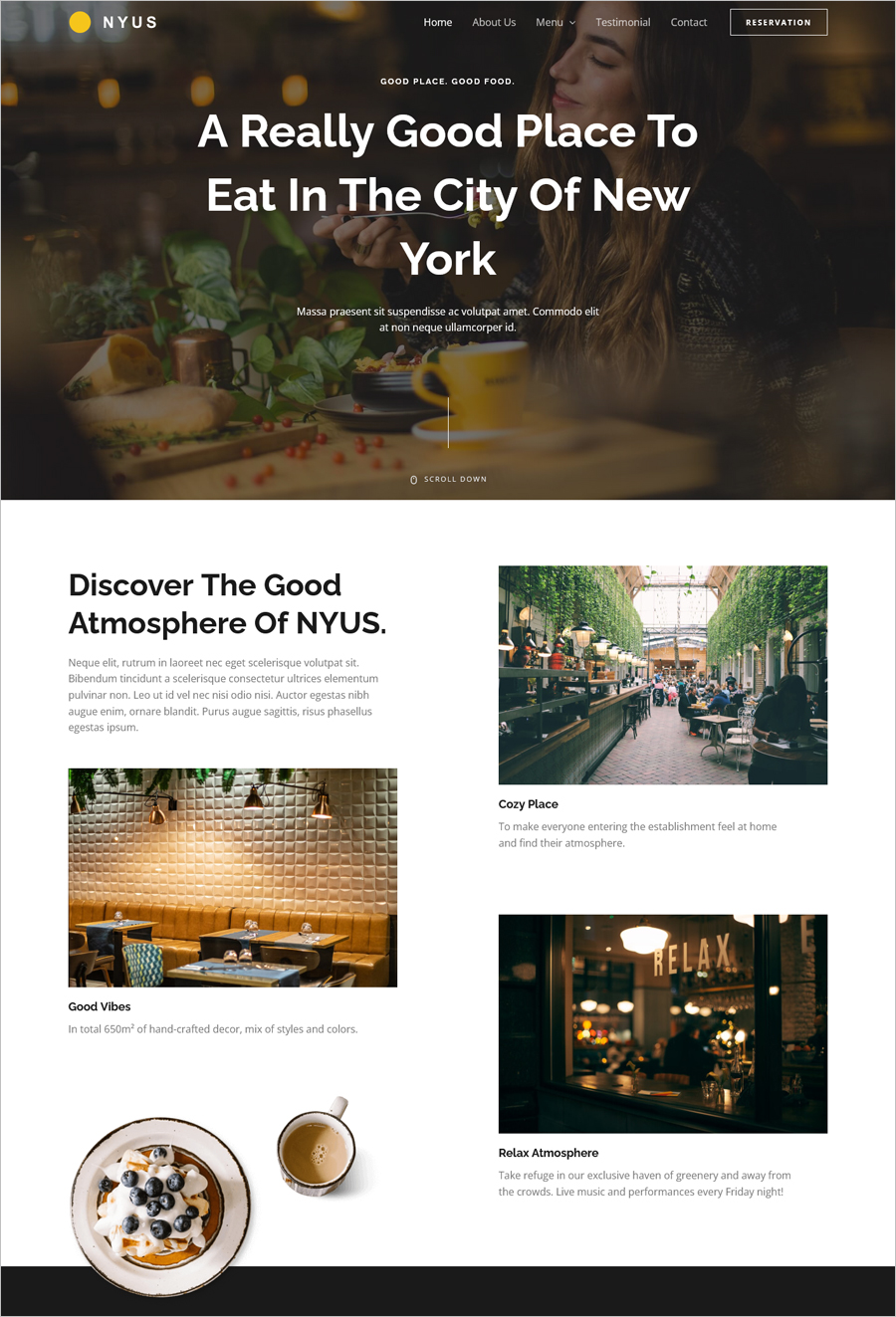 Free Deli Restaurant Website Template