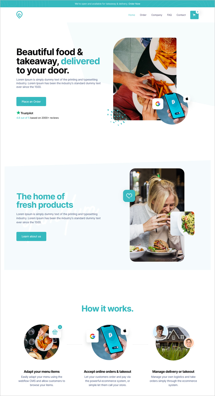 Free Chomp Restaurant Website Template