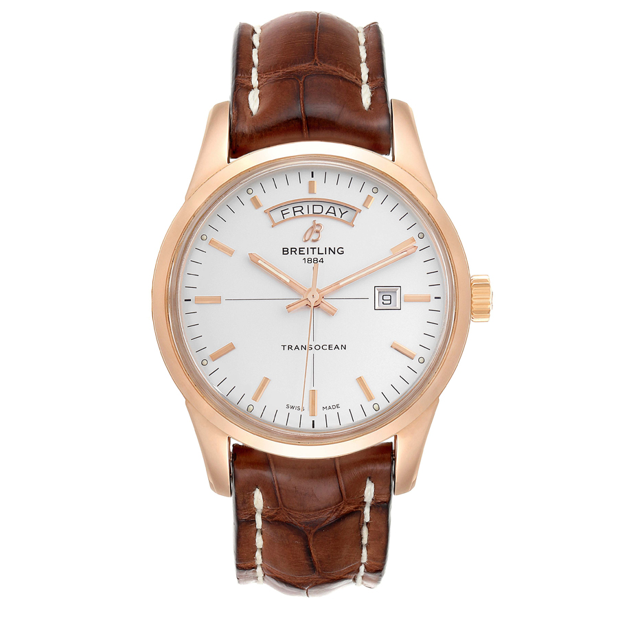 Breitling Transocean Rose Gold Mens Watch