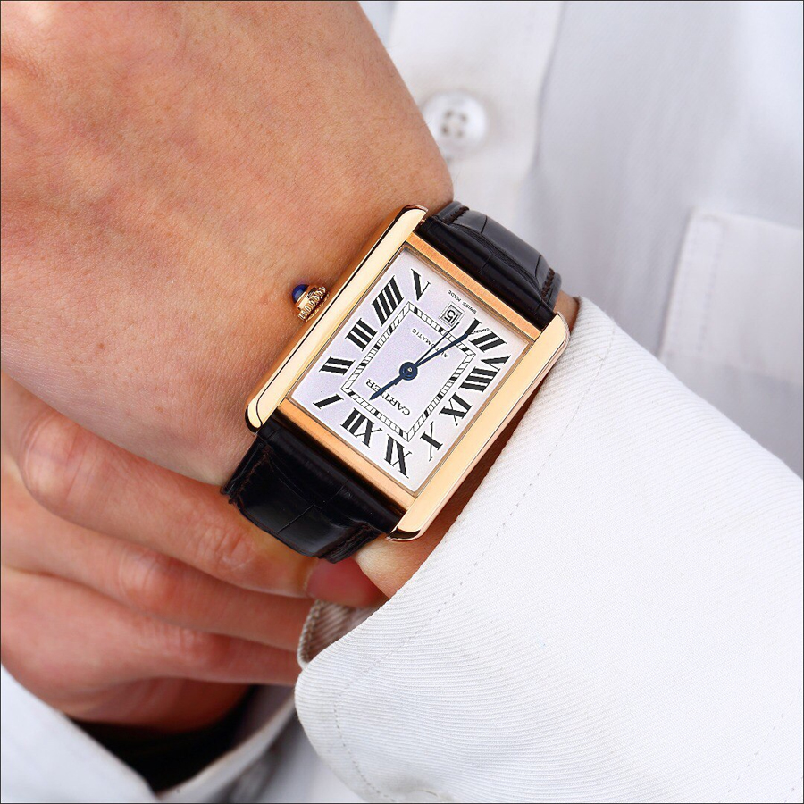 Cartier Tank Solo Yellow Gold Men's Watch (W1018855)