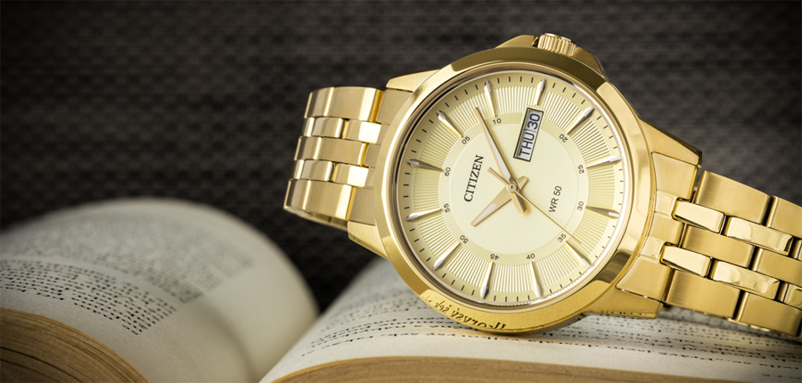 Citizen Gold-Tone Quartz Watch  (Model: BF2013-56P)
