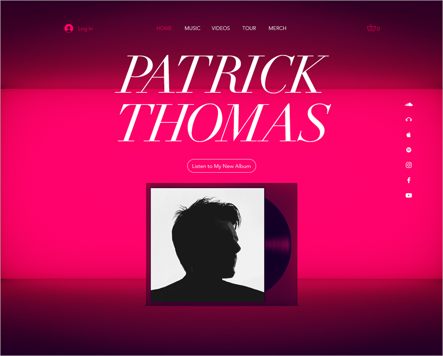 Free Musician Website Template