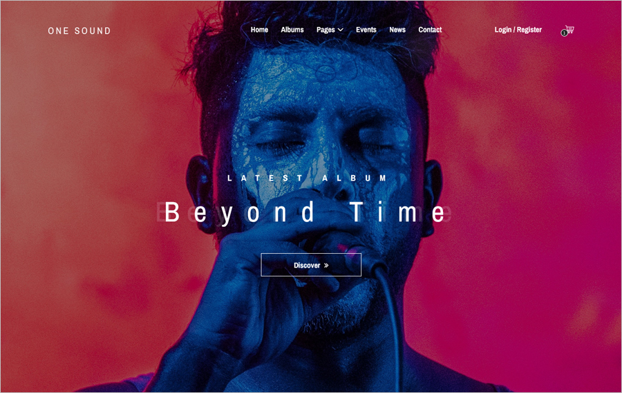 Free One Music Bootstrap Website Template