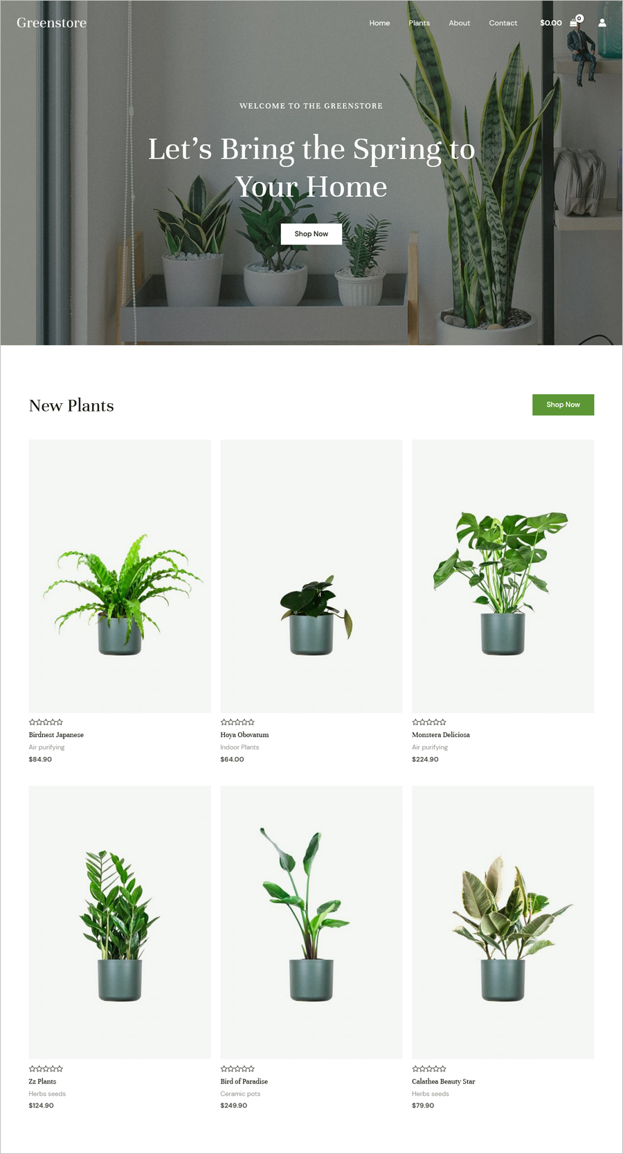 Plant Shop - Free WooCommerce Theme