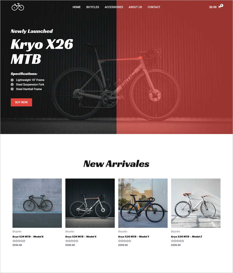 Cycle Shop - Tema Toko Online WooCommerce Gratis